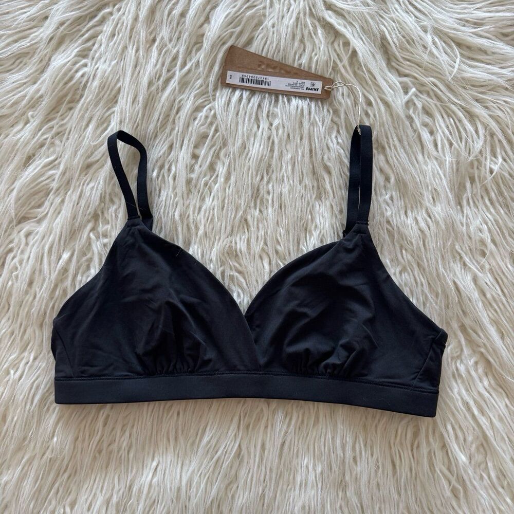 Skims Fits Everybody Crossover Bralette Onyx Size Small